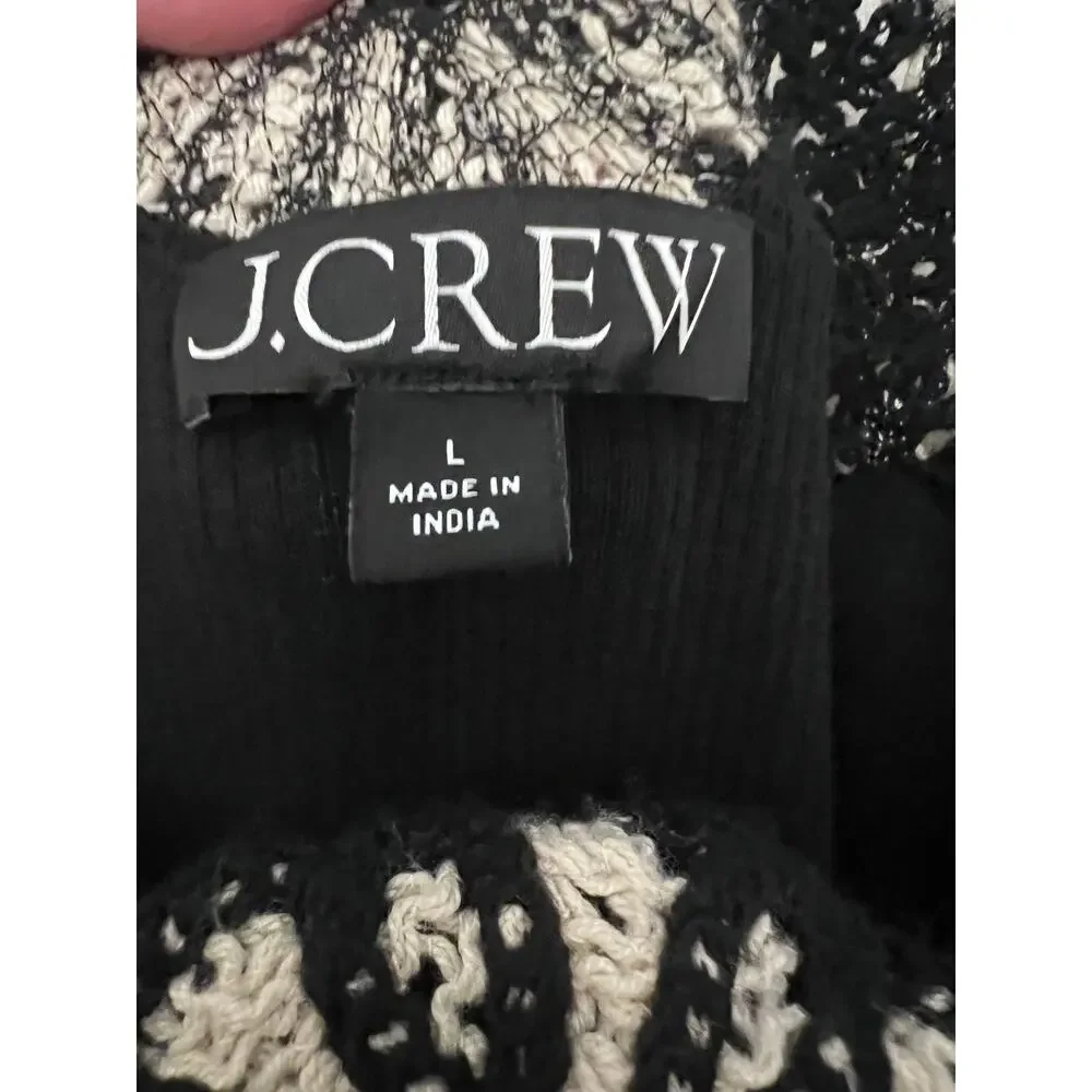 J. Crew Crochet Mixy Dress L Black Whimsigoth Boho Romantic Coquette Resortwear